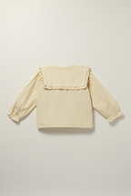 Toddler Long-Sleeve Shirt with Lace Trim Cuffs
