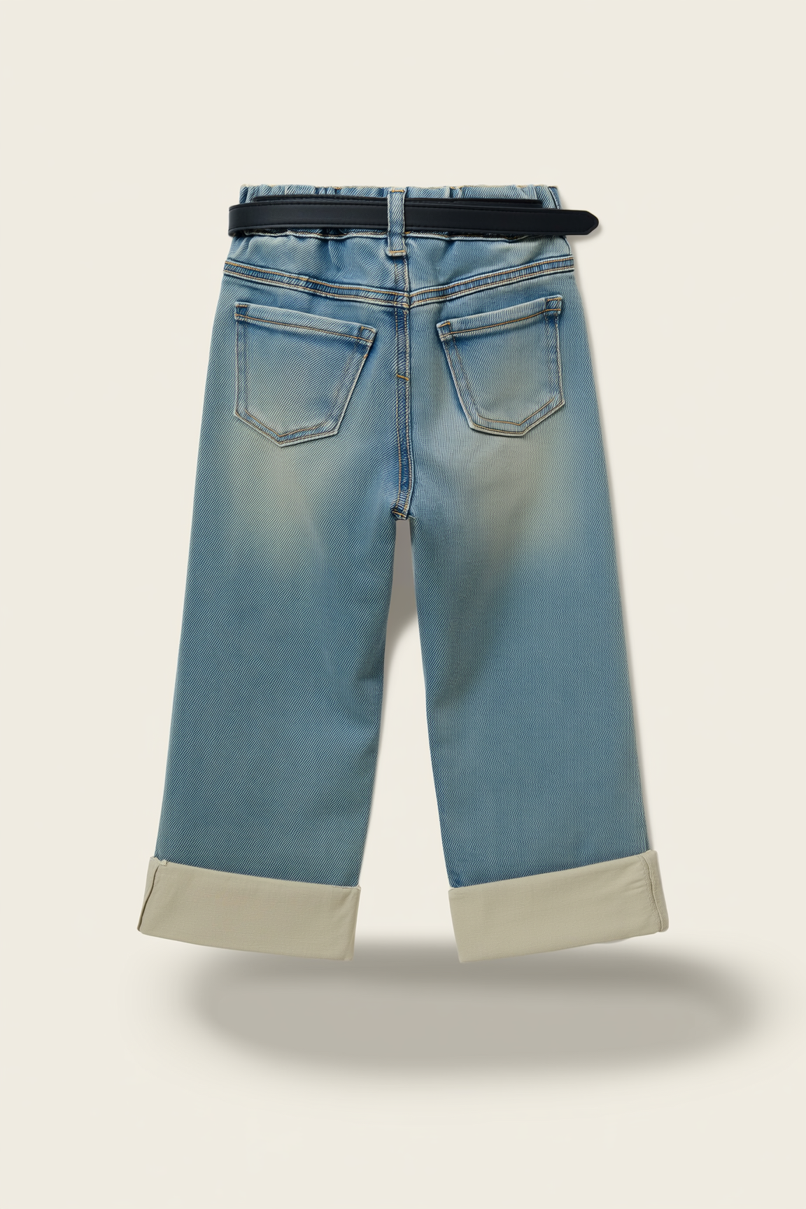 Girls Motif-detail Wide Leg Jeans