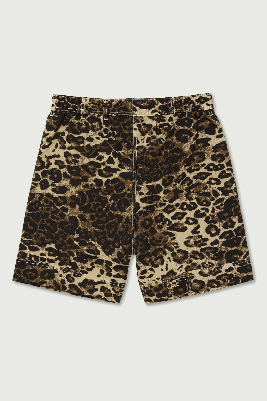 High-waist leopard-print bermuda shorts