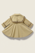 Girls' Full-Sleeve Collared Overcoat