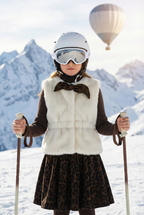 Sleeveless Cream Faux-Fur Waistcoat