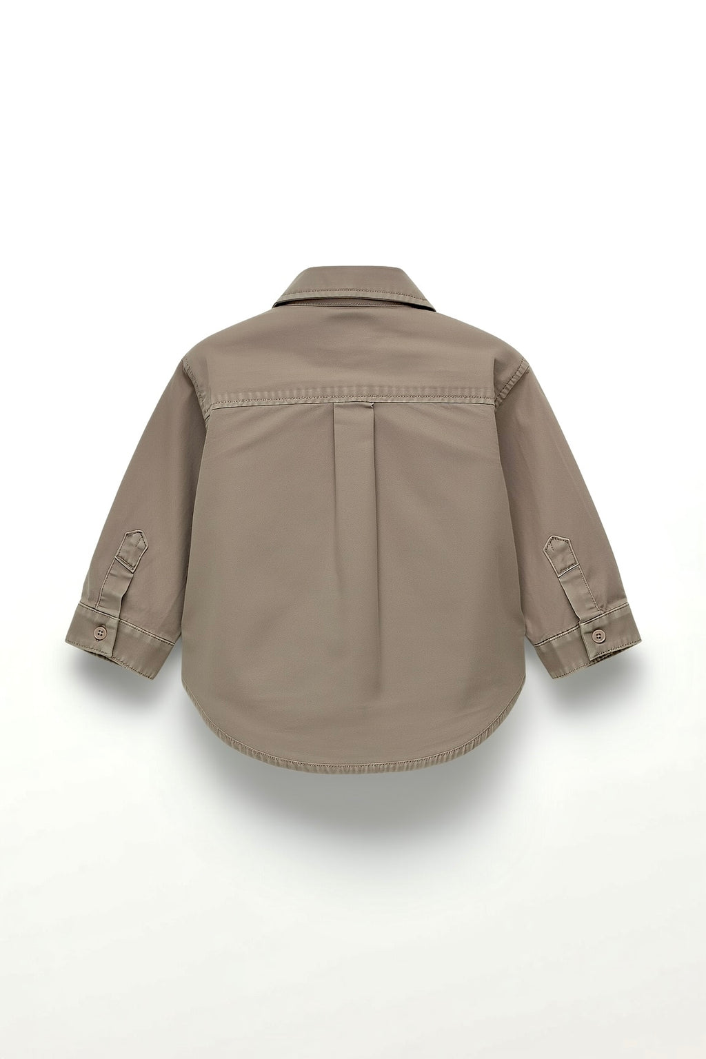 Boys' Solid Button-Up with Zip Pocket