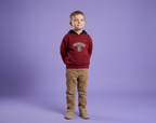 Boys' Maroon & Black Contrast Hood Pullover