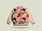 Yamp Boys Floral Appliqué Varsity Jacket