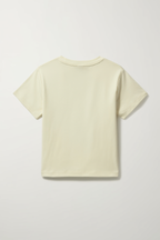 Kids' Off-White T-Shirt with Christmas Flower Graphic