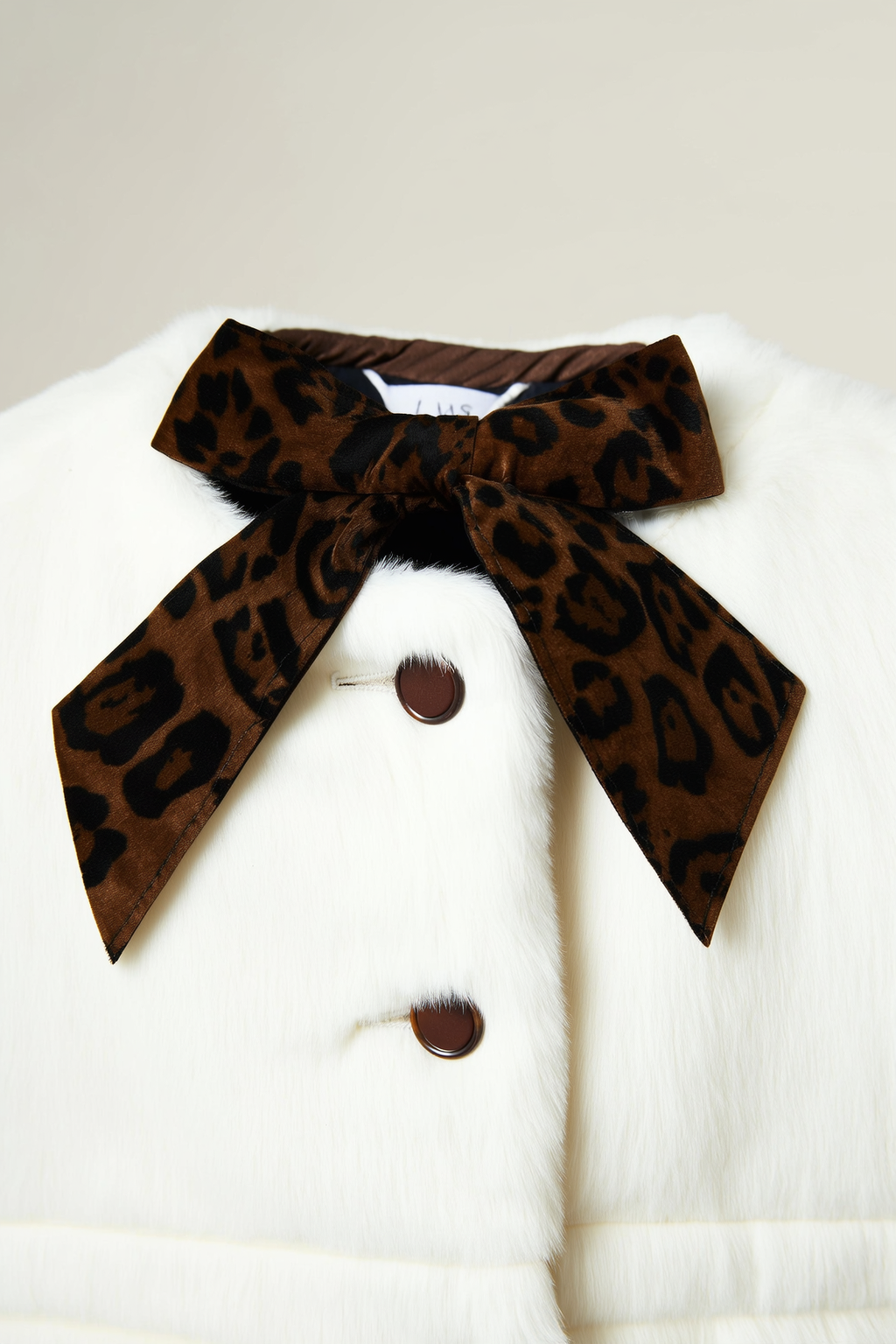 Sleeveless Cream Faux-Fur Waistcoat