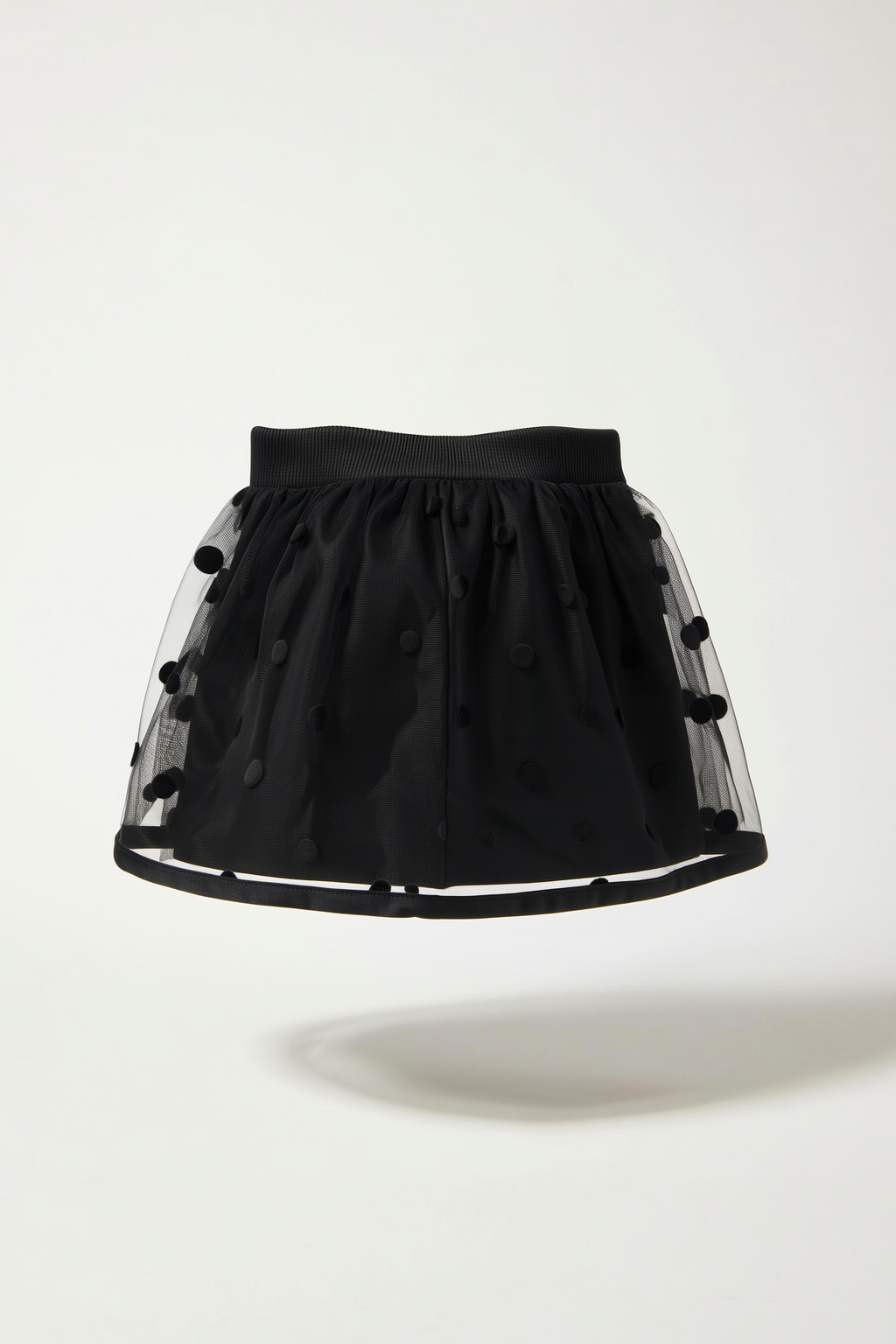 Kids' Polka Dot Mesh Mini Skirt