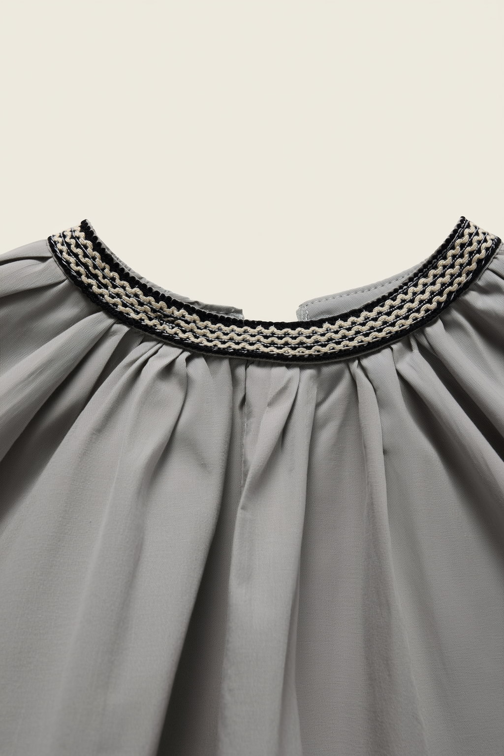 Kid's Girl Long Sleeve Gathered Neck Top