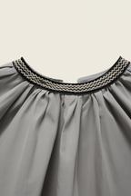 Kid's Girl Long Sleeve Gathered Neck Top