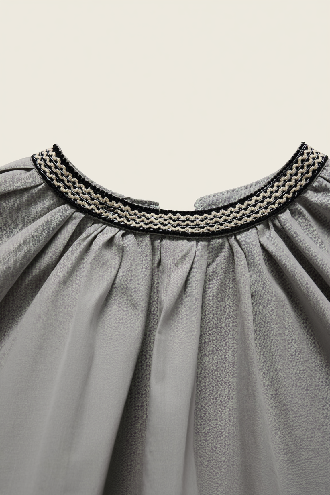 Kid's Girl Long Sleeve Gathered Neck Top