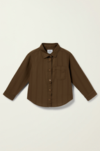 Youth Textured Shirt with Frayed Hem
