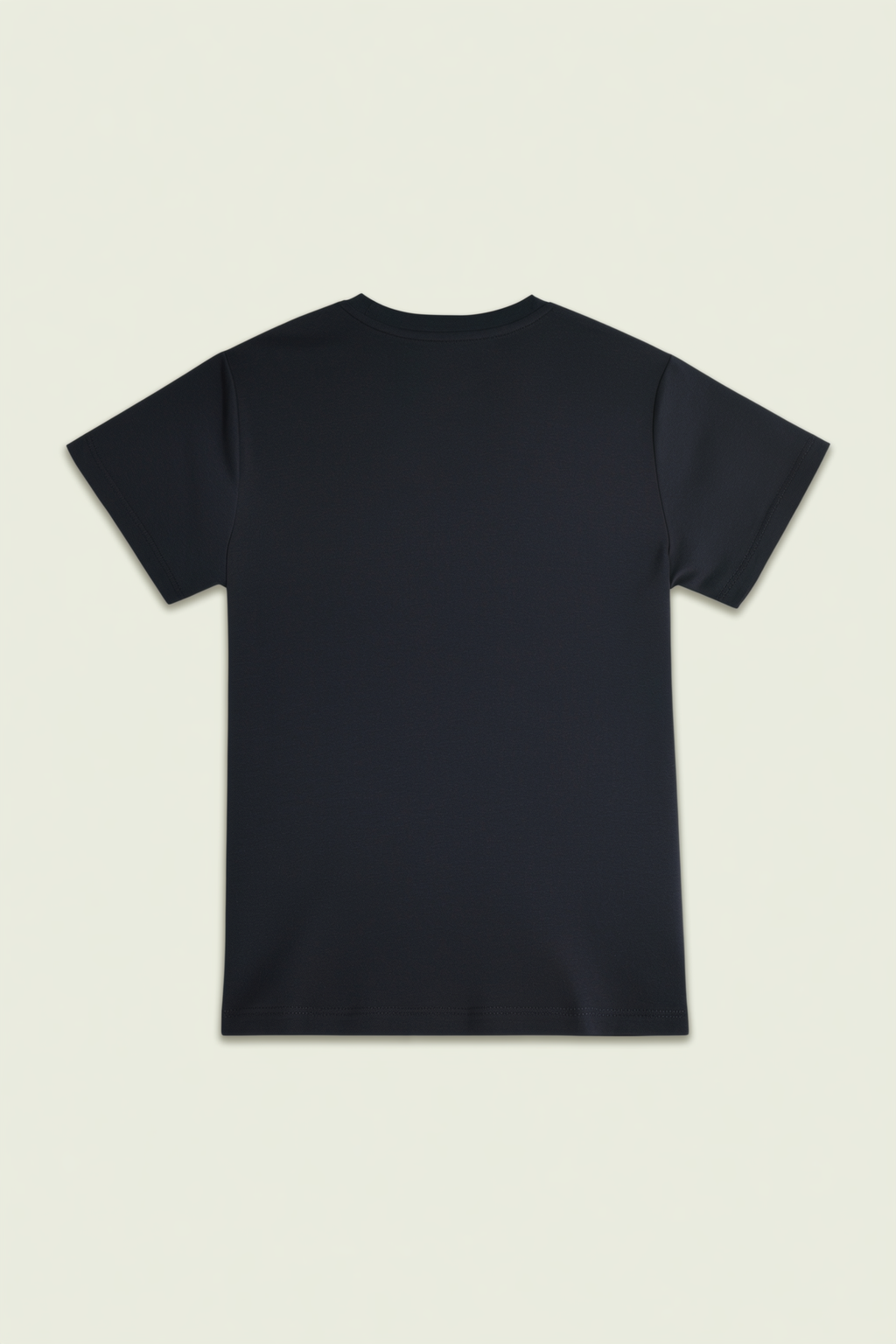 Black T-Shirt with White Corsage Detail