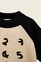 Unisex kids Number Play Knit Sweater