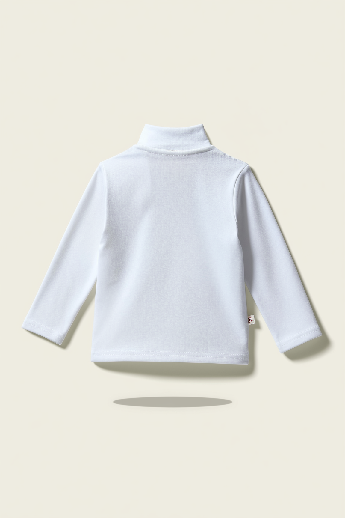 Girls’ Blue High-Neck Top with Cute Embroidered Patch