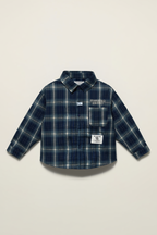 Boys' Checkered Shirt with Patch Detail