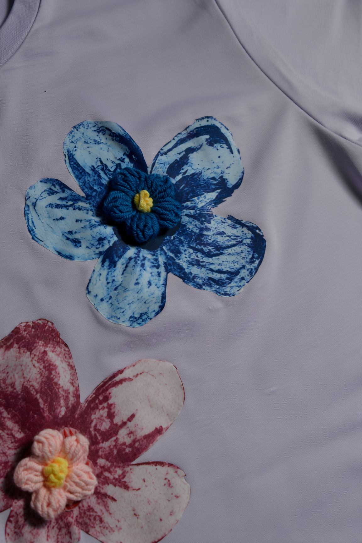 Kids' T-Shirt with 3D Crochet Flowers