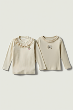 Girls' Ruffle Neck Layering Tees