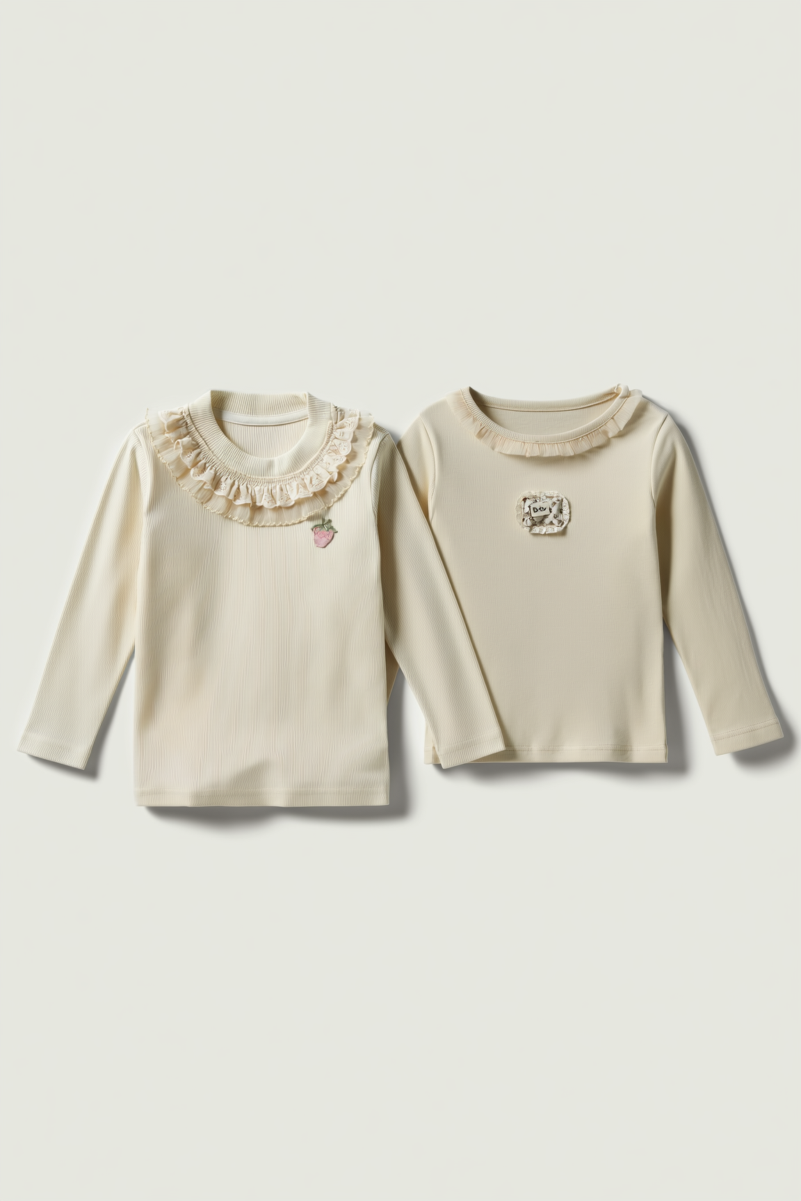Girls' Ruffle Neck Layering Tees