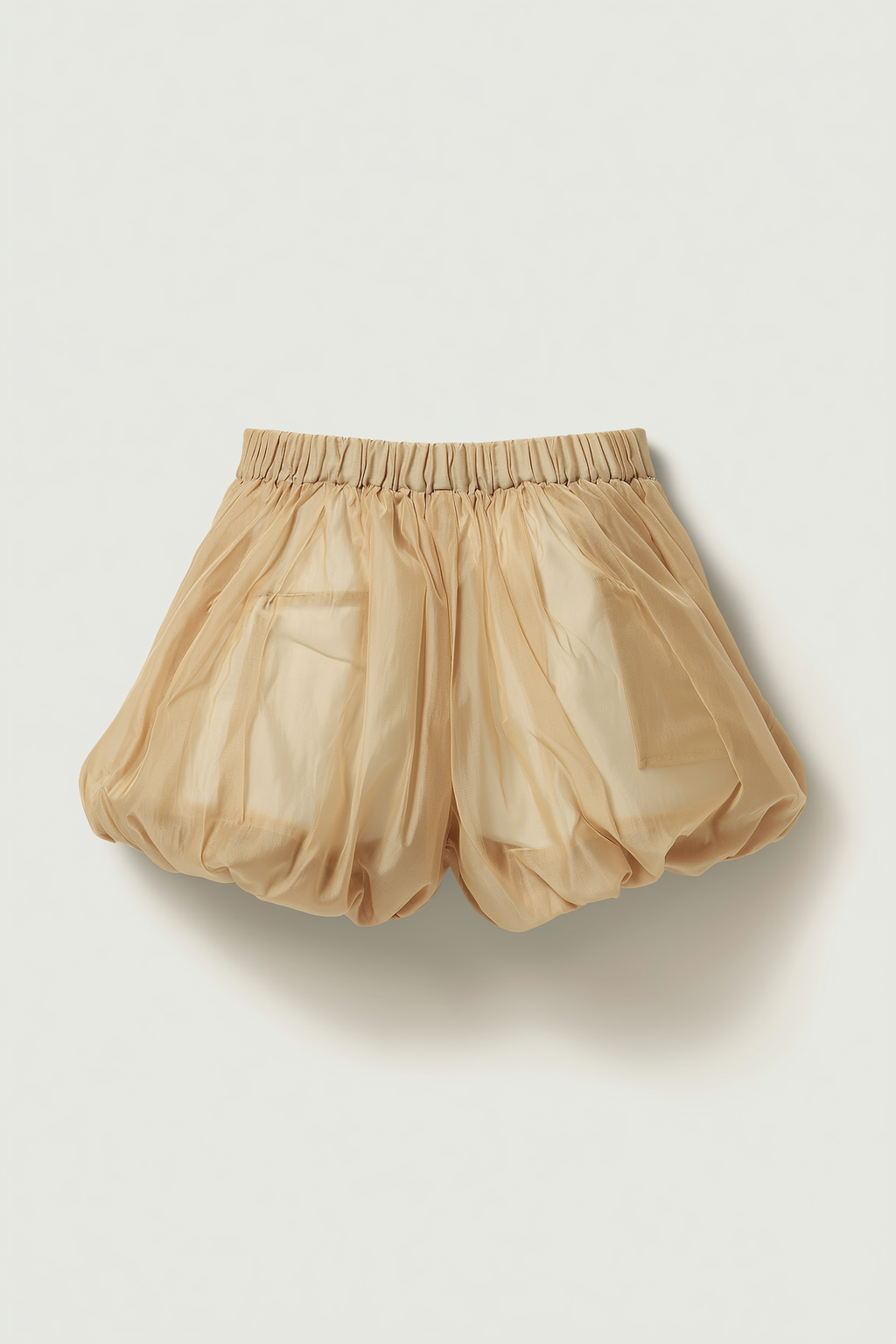 Girls' Gold Taffeta Puffy Shorts