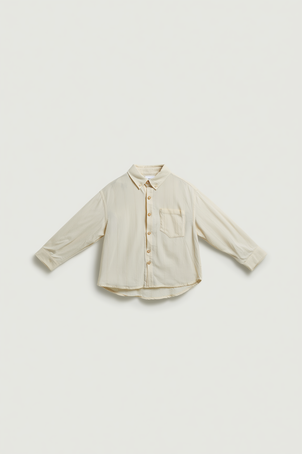 Youth Textured Shirt with Frayed Hem