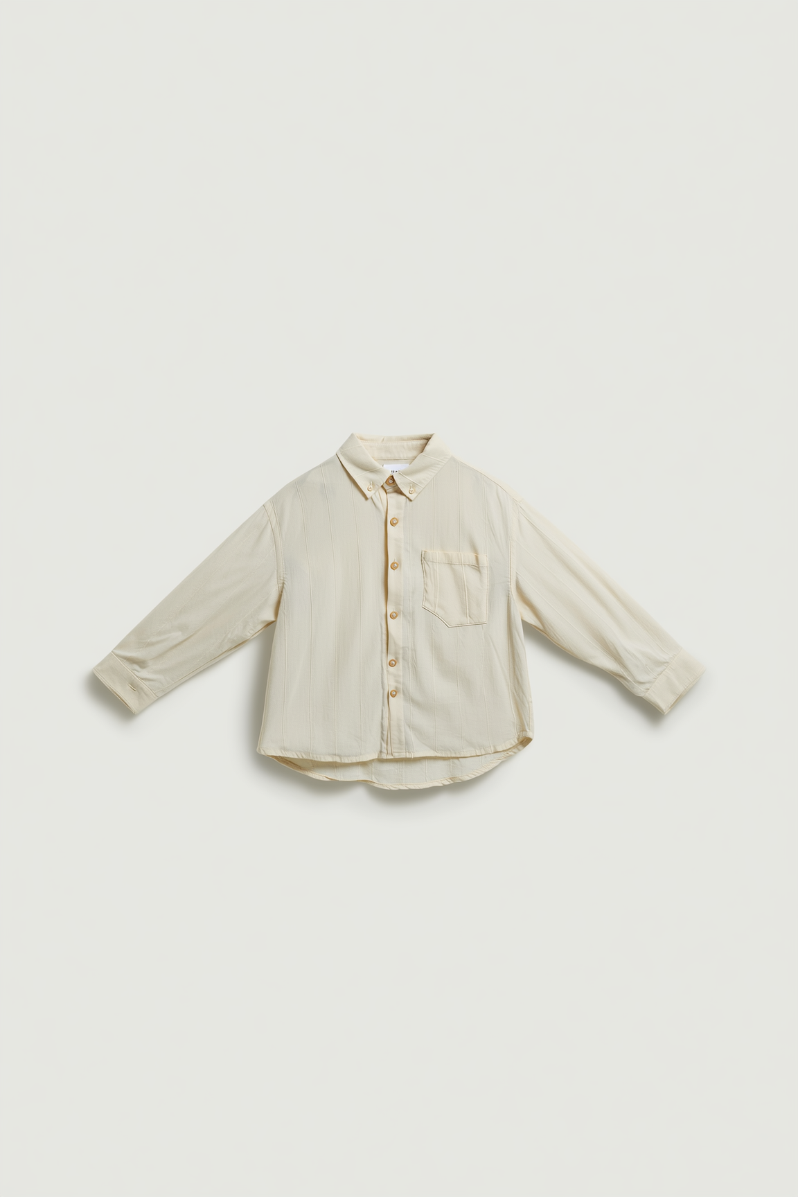 Youth Textured Shirt with Frayed Hem