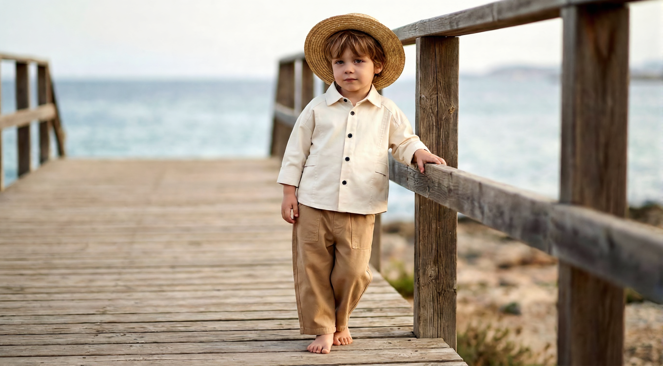 Kids' Pure Cotton Utility Shacket