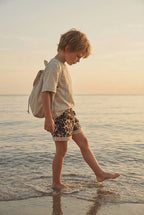 Leopard Print High-waist Cuffed Shorts