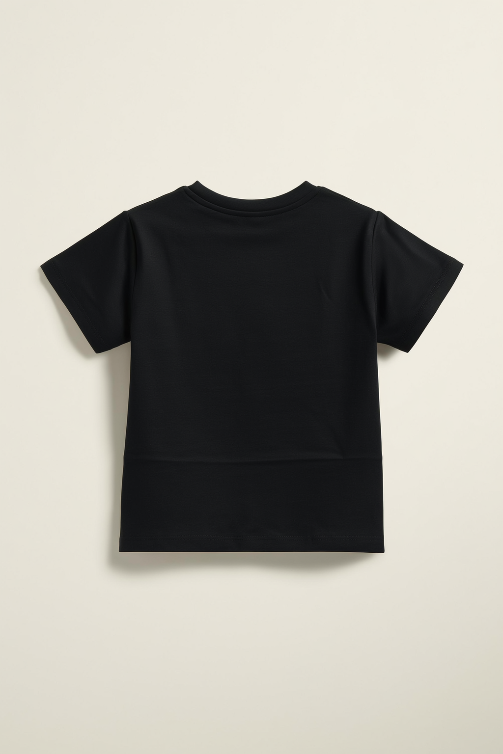 Casual Black T-Shirt with Statement Flower