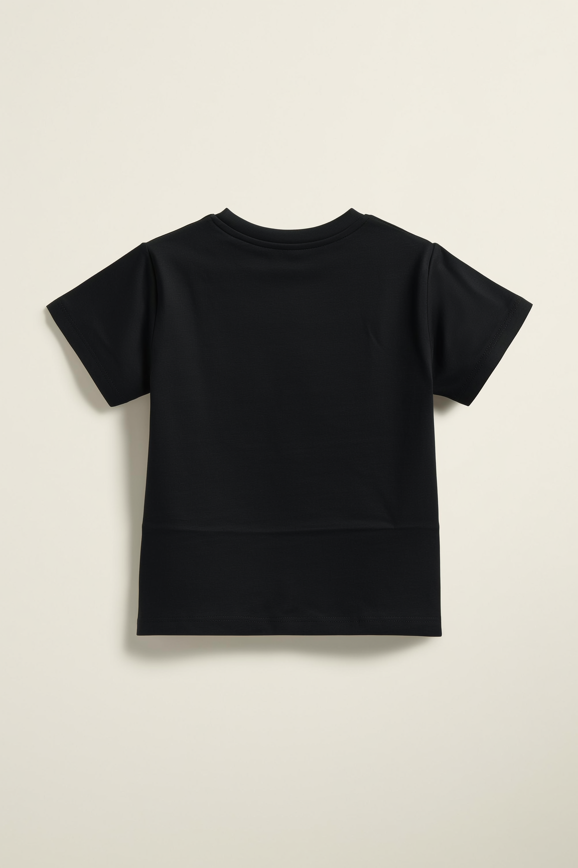 Casual Black T-Shirt with Statement Flower