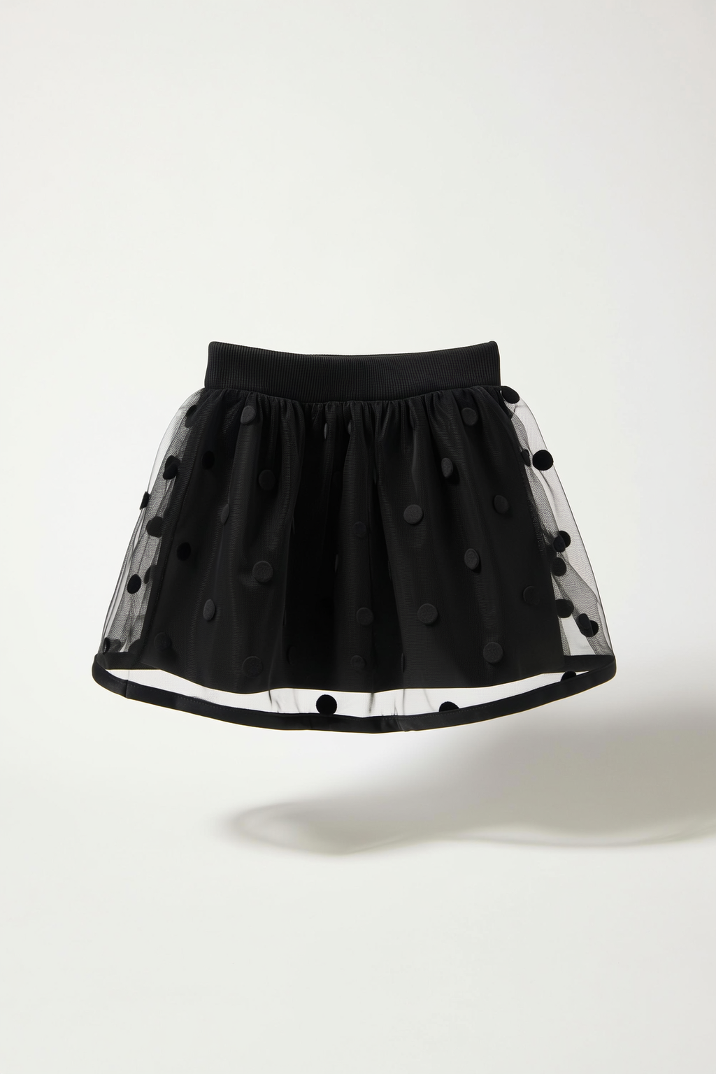 Kids' Polka Dot Mesh Mini Skirt
