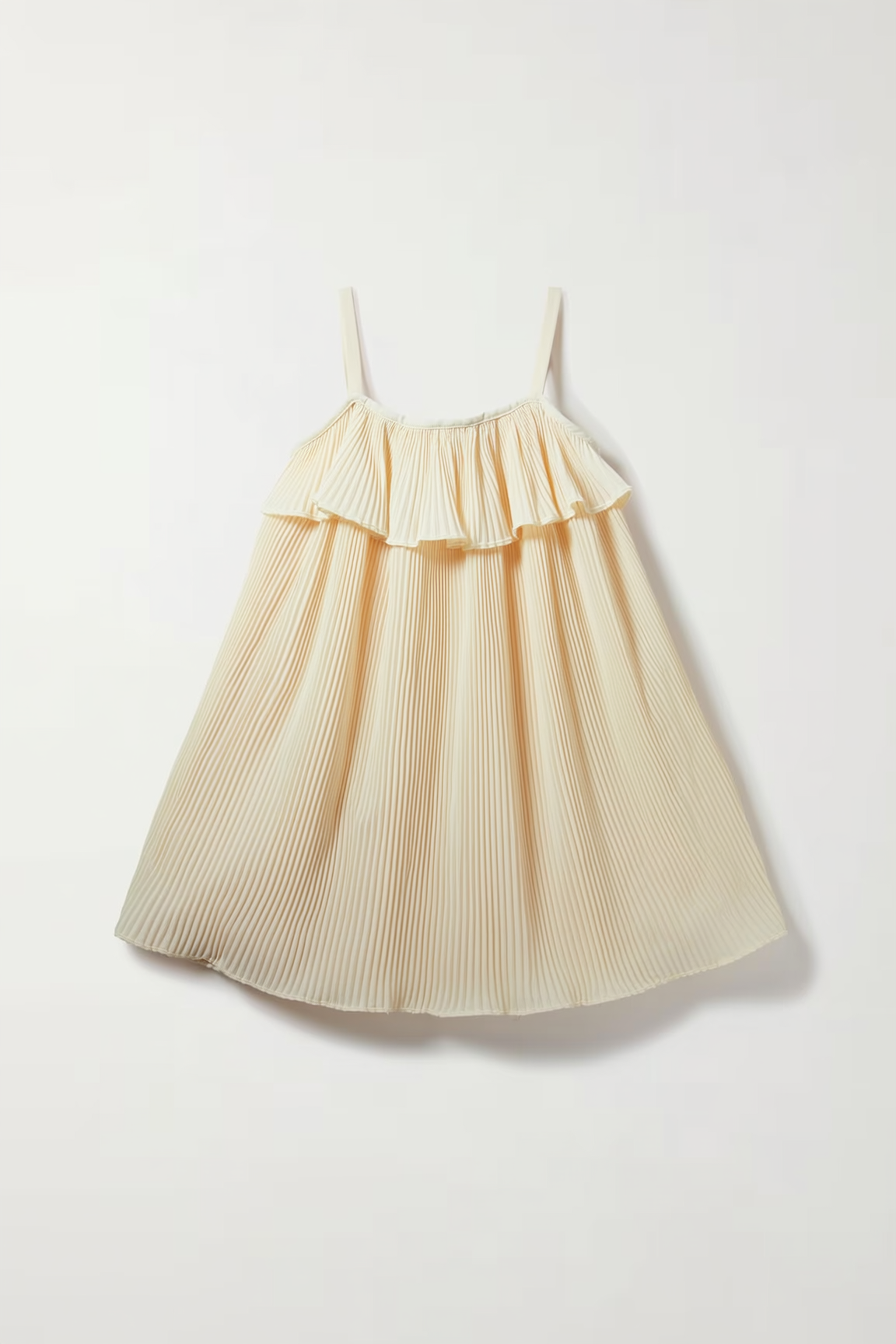 ivory tiered mini dress with spaghetti straps