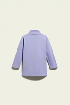 Girls’ Lilac High-Neck Top with Heart Patch