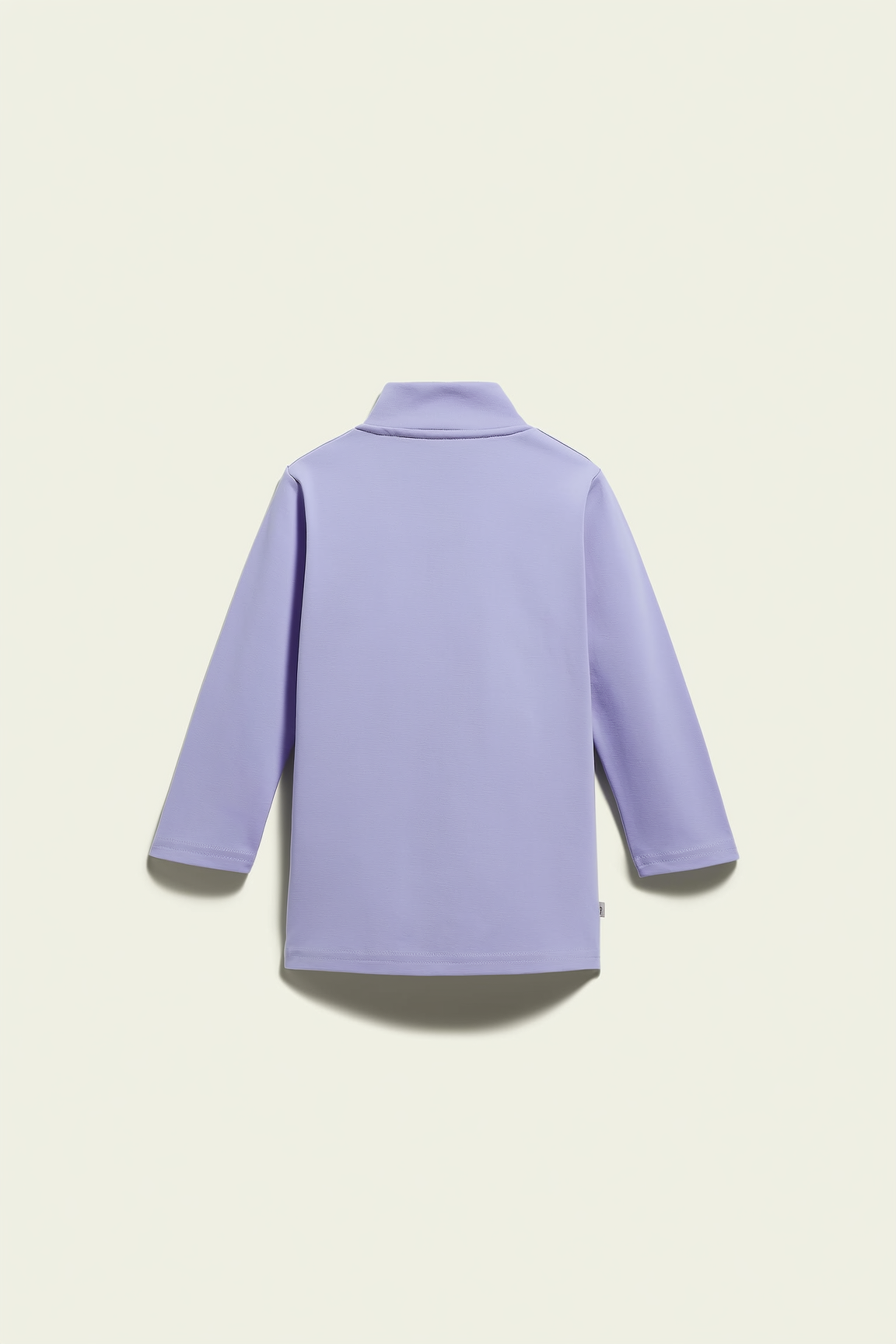 Girls’ Lilac High-Neck Top with Heart Patch