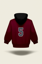 Boys' Maroon & Black Contrast Hood Pullover