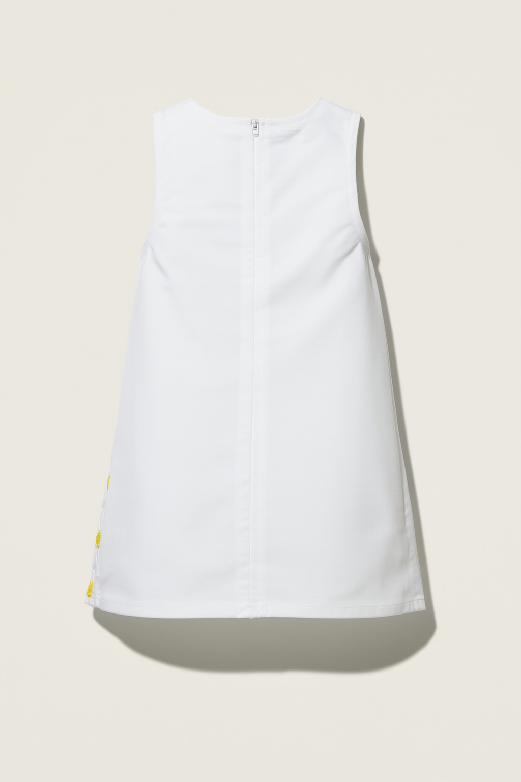 White & Yellow Daisy Lace Shift Dress