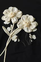 Casual Black T-Shirt with Statement Flower