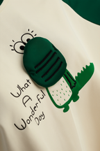 kids' Dinosaur Appliqué Raglan Sweatshirt