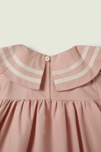 Kid's Girl Pink Sailor Collar Puff Sleeve Dress