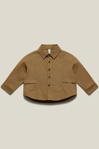 Kids' Chocolate Brown Cargo Pocket Shirt