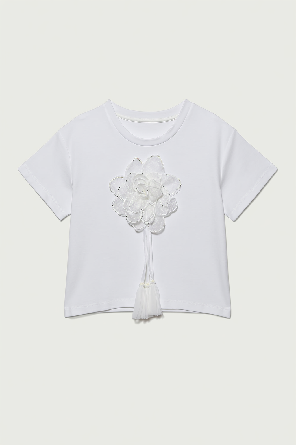 White Pristine Bloom Floral T-Shirt