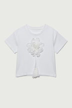 White Pristine Bloom Floral T-Shirt