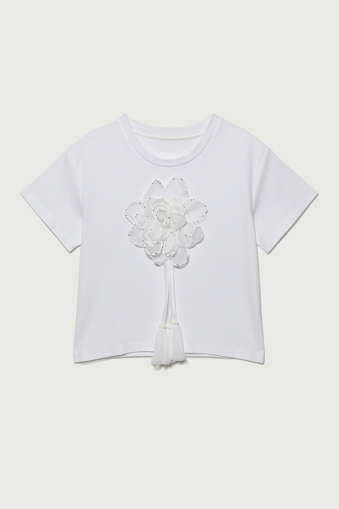 White Pristine Bloom Floral T-Shirt