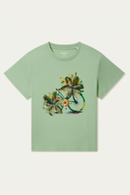 Light Green Floral Cycle Graphic Tee