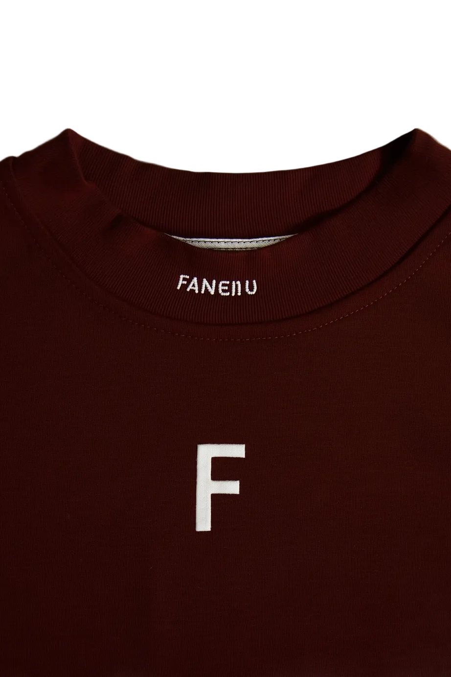 Burgundy long-sleeve T-shirt