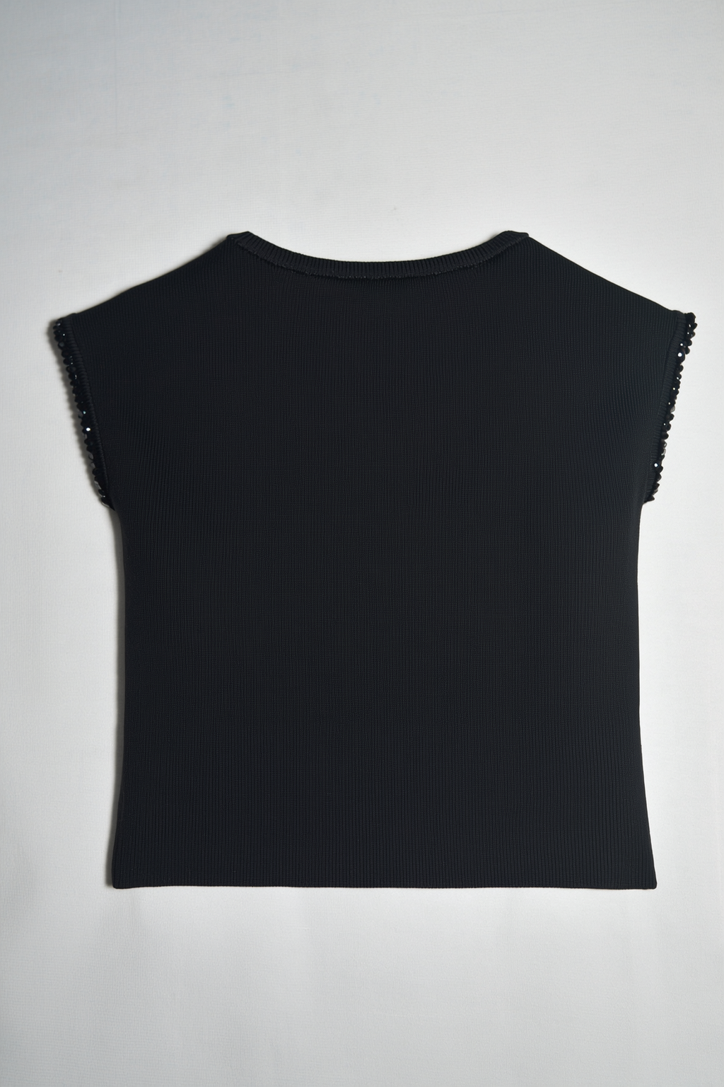 Black "Midnight Bloom" Statement Top