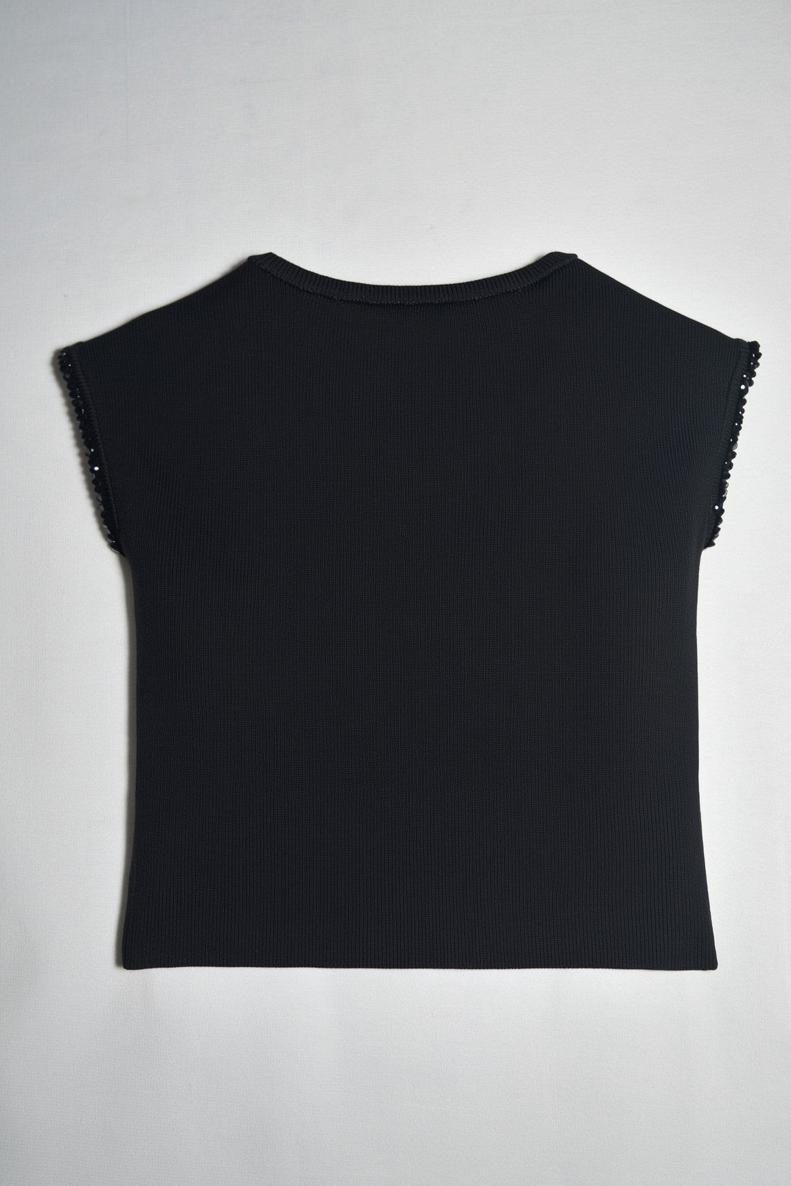 Black "Midnight Bloom" Statement Top