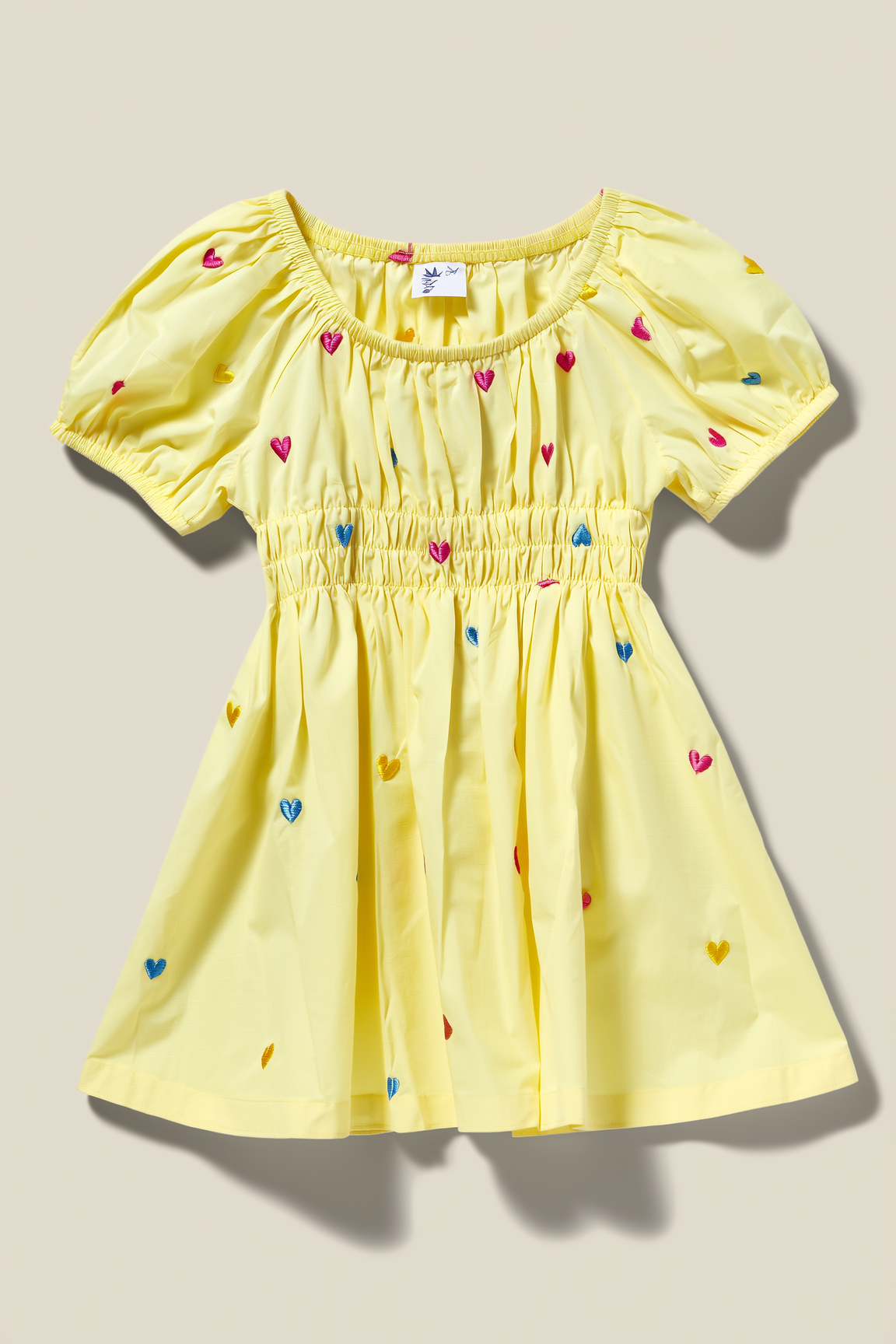 Girls' Smocked Bodice Heart Dress