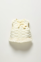 Toddler Ivory Waistcoat with Tulle Hem