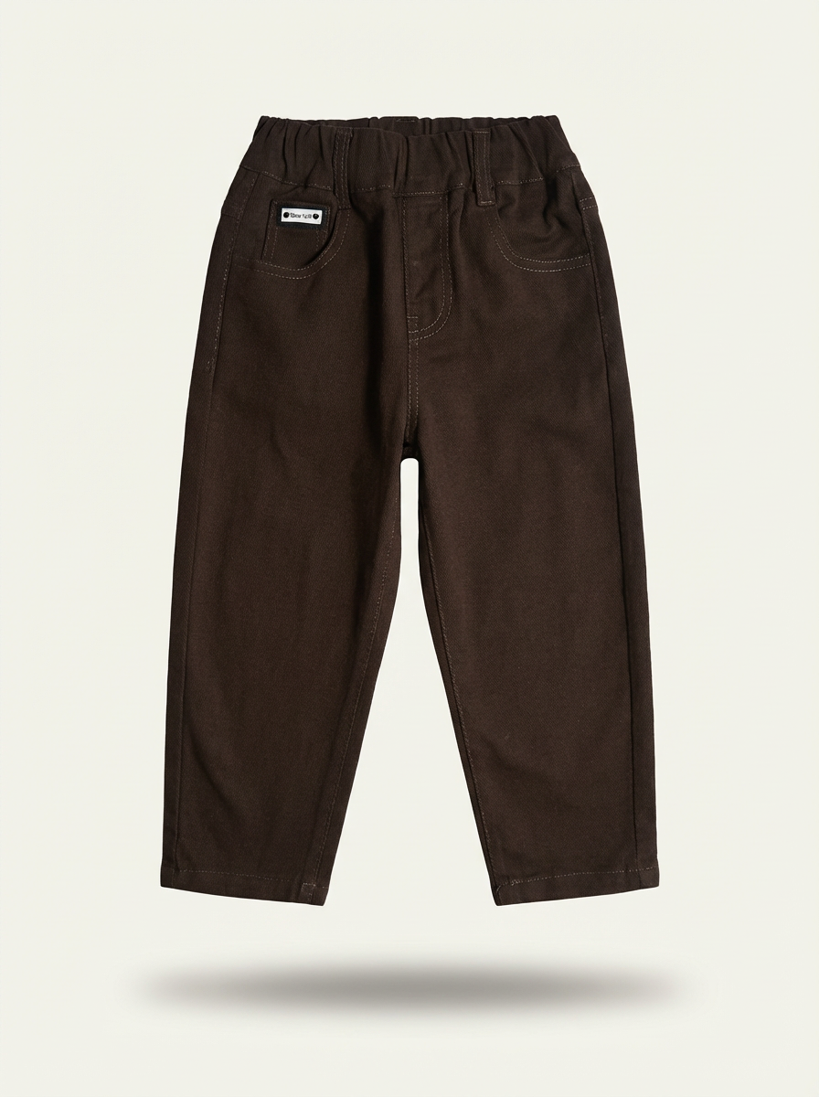 Boys brown casual trousers