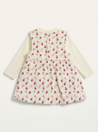 Baby girl's quilted jumper outfit